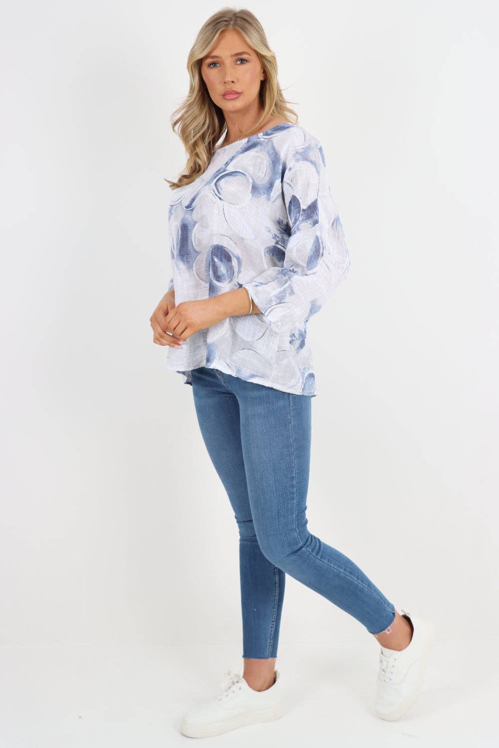 Miss Bold – wholesale Blouse – Women’s – Italian Circle Print Cotton Top41