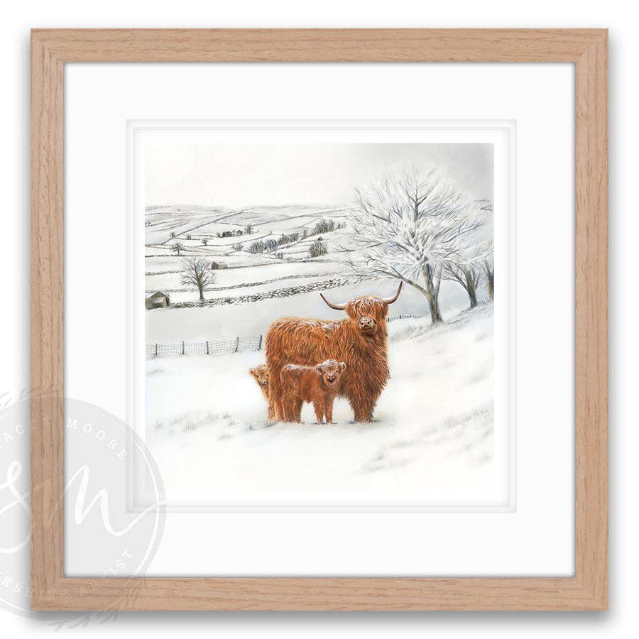 Stacey Moore Ltd - Wholesale Art Print - Snowy Dales Highland Retreat1