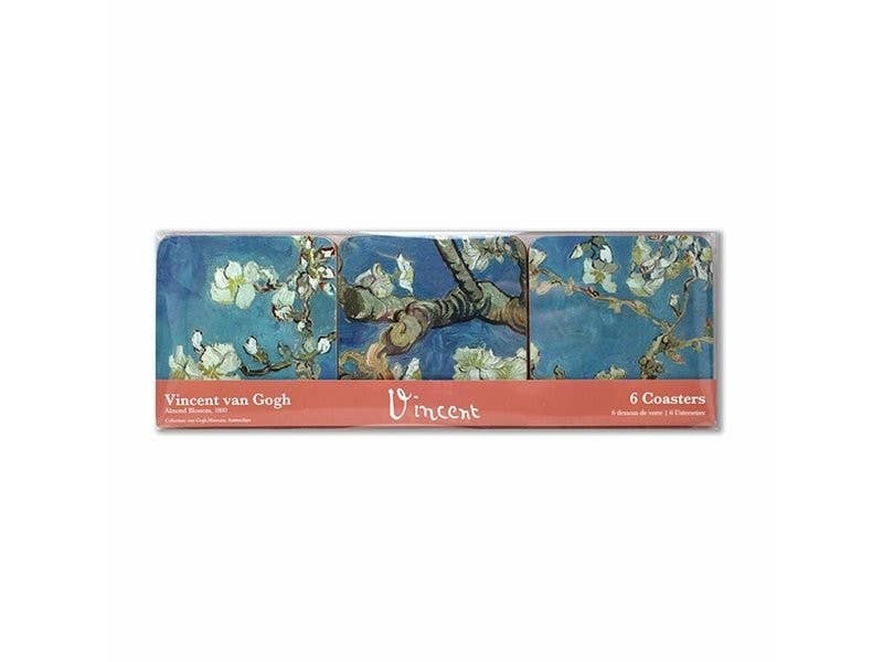 MUSEUM WEBSHOP - Vente Sous-verre - Dessous de verre, ensemble de 6, Van Gogh, Amandier en fleurs1