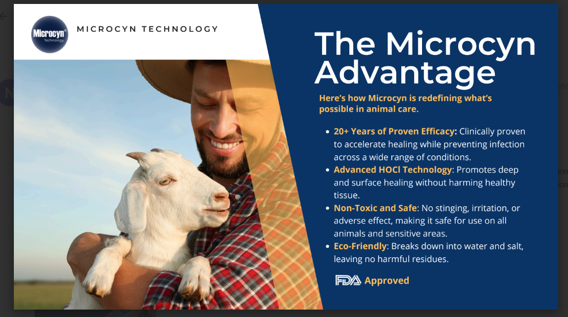 BC Animal Solutions Inc - Wholesale Pet Spray - Not Cat/Dog - Microcyn® Farm and Ranch Poultry Care Spray, 16oz1