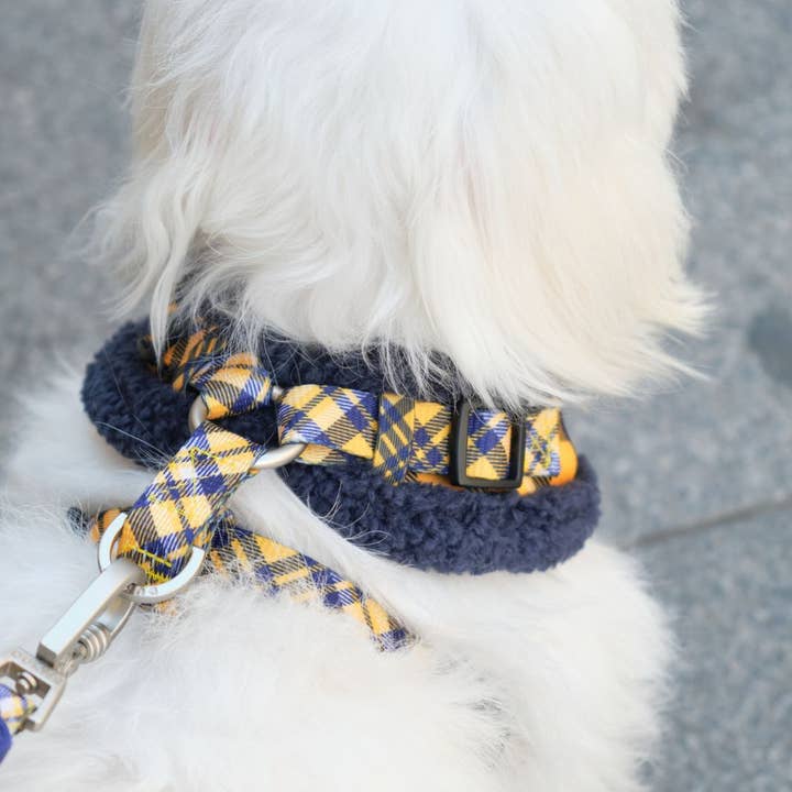 Dukier - Wholesale Pet Harness - Dog - MUSTARD TARTAN ADJUSTABLE DOG HARNESS5