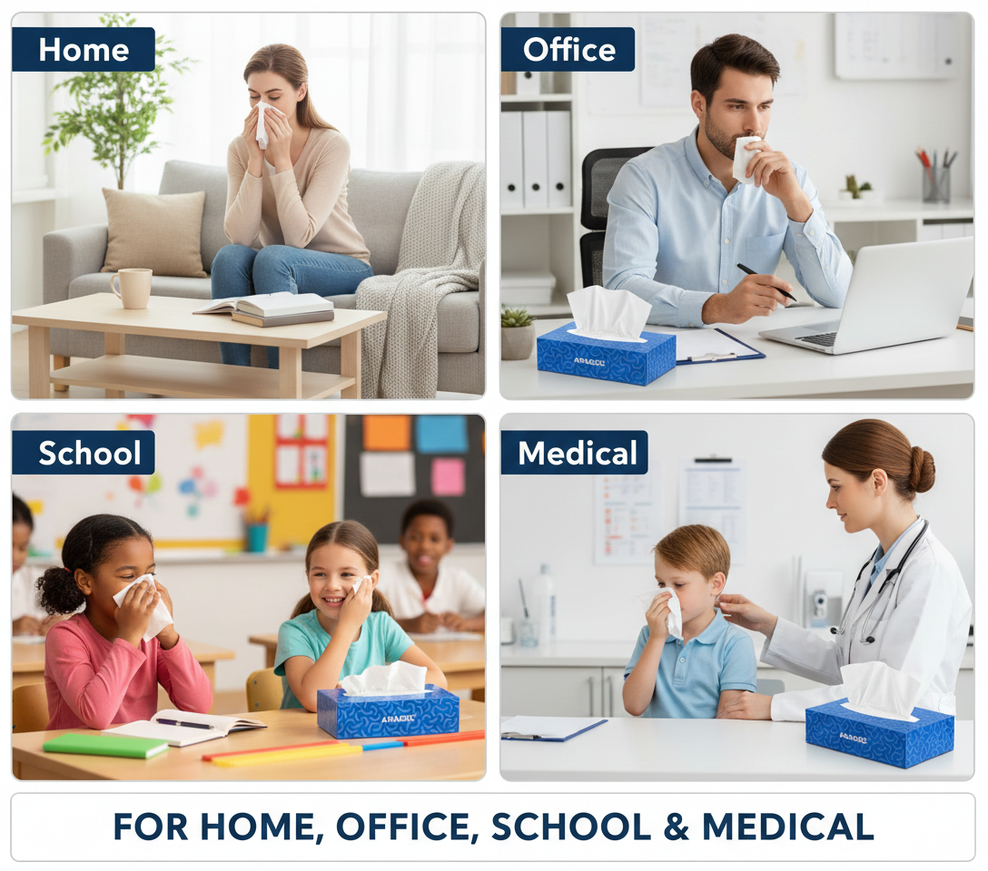 ANAGEL – wholesale Tissue box – Soft White Facial Tissues, Box of 1002