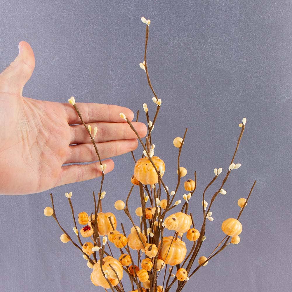 Factory Direct Craft - Venta al por mayor Flores artificiales - Tallo de calabaza falsa y bayas mixtas de otoño de 43 cm - Color a elegir1