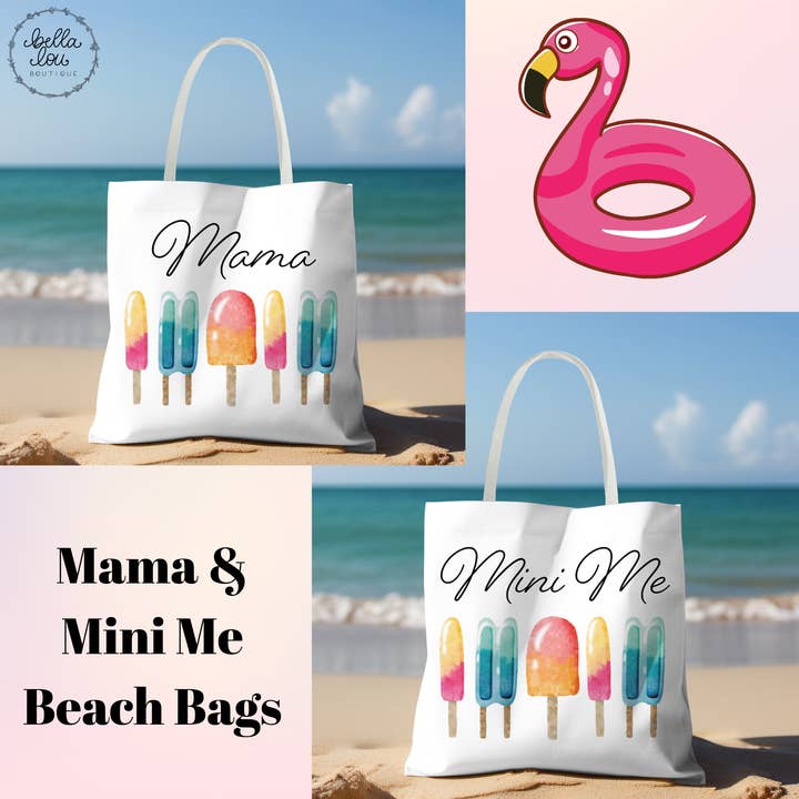 Sacs fourre-tout Mama et Mini Me Popsicle pour l'été pour la vente par Bella Lou Boutique