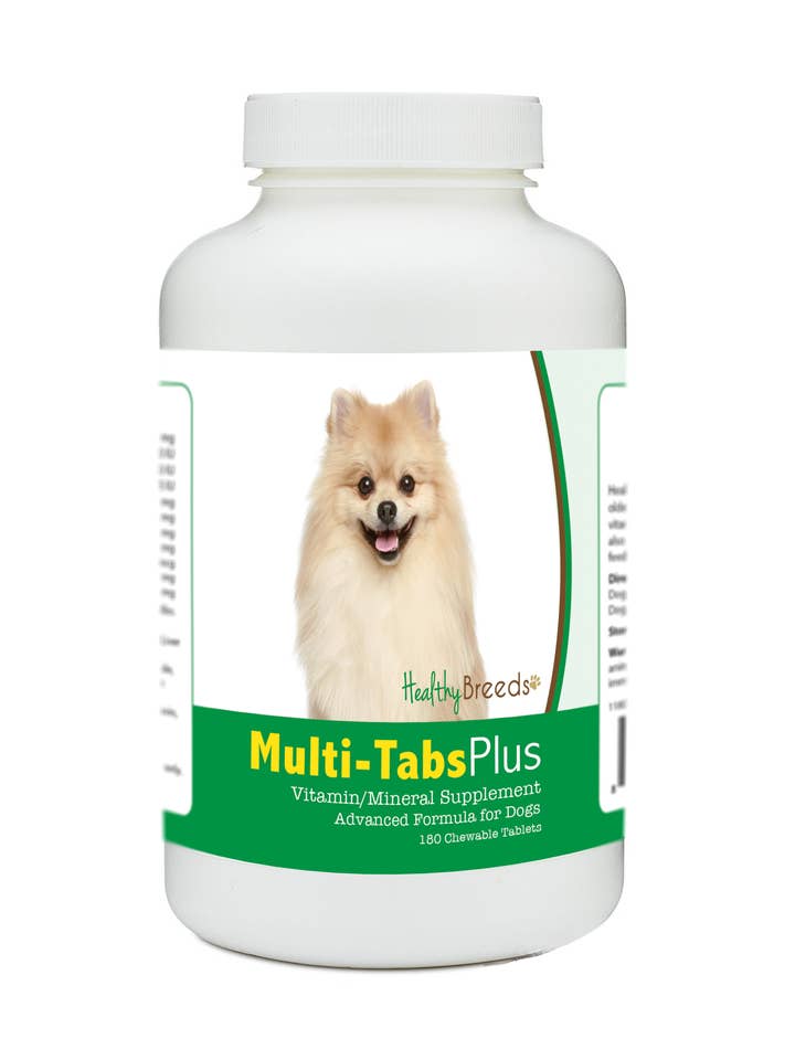 Comprimés à croquer Poméranien Multi-Tabs Plus 180 Count pour la vente par Healthy Breeds