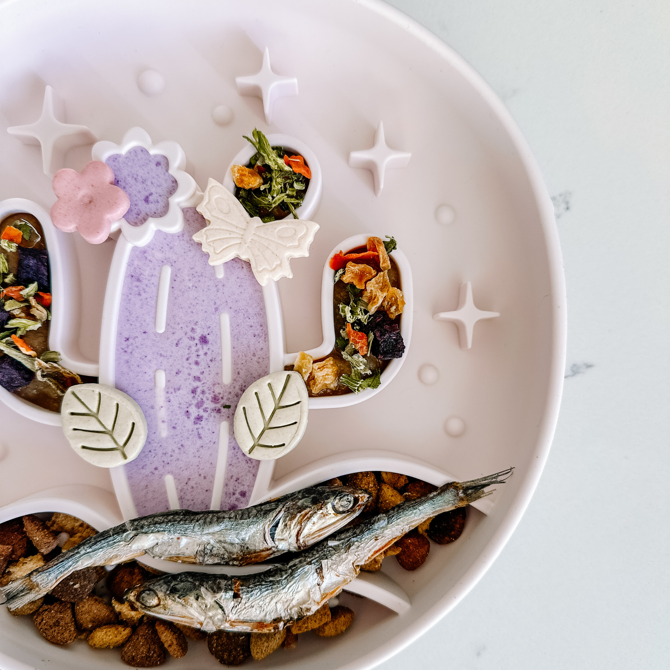 Barks and Brownies - Wholesale Pet Bowl - Cat/Dog - Cactus Silicone Slow Feeder Bowl - Fun, Non-Slip | Sand3