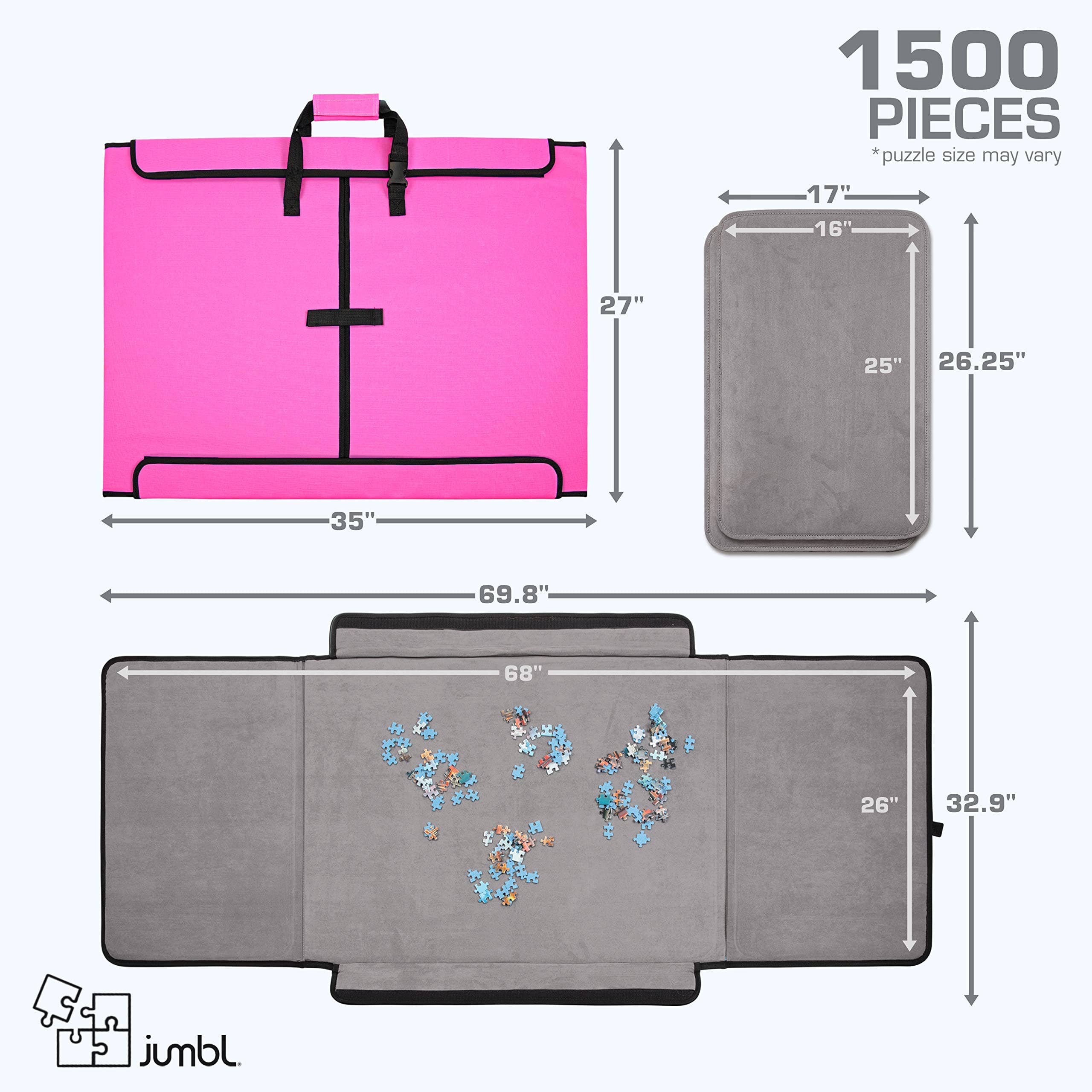 Jumbl - Vendita all'ingrosso Puzzle - Adulti - Carrello per puzzle portatile antiscivolo, tavola da 1500 pezzi18