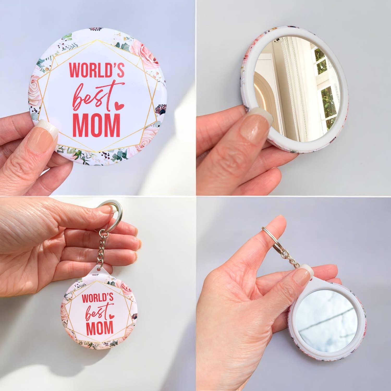 One Team Blessed - Wholesale Compact Mirror - Custom Personalized Mirrors | Bridesmaid Proposal Gift2