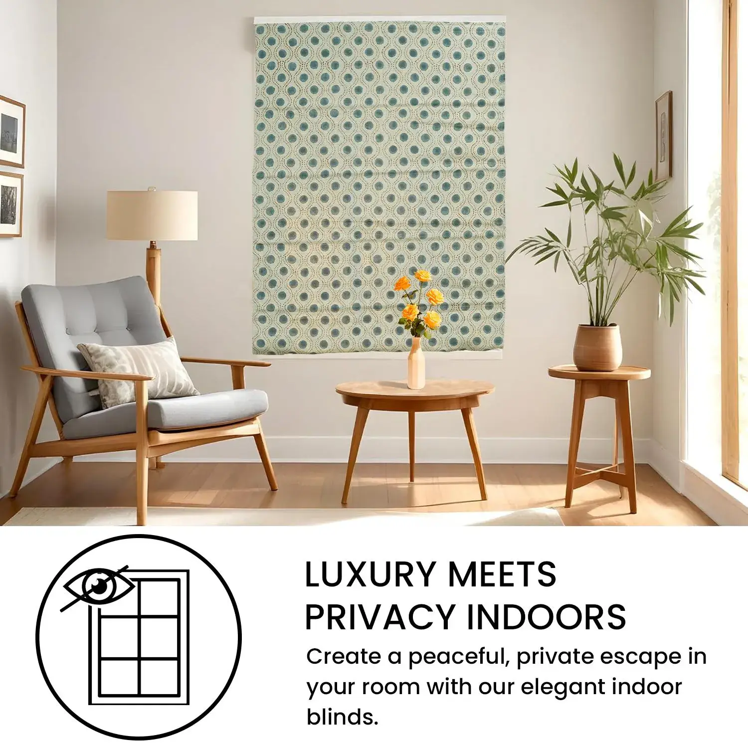 Fabdivine – Großhandel Jalousie – Natürlicher Blockdruck aus reinem Leinen Dekor Römischer Rollo - Raajbhog2