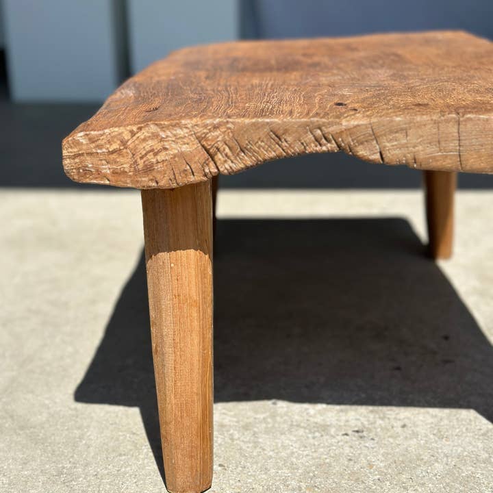 Office Objets - Venta al por mayor Mesas auxiliares - Mesa baja pequeña de teca rubia cuadrúpeda H:30 L:63,5 l:4033