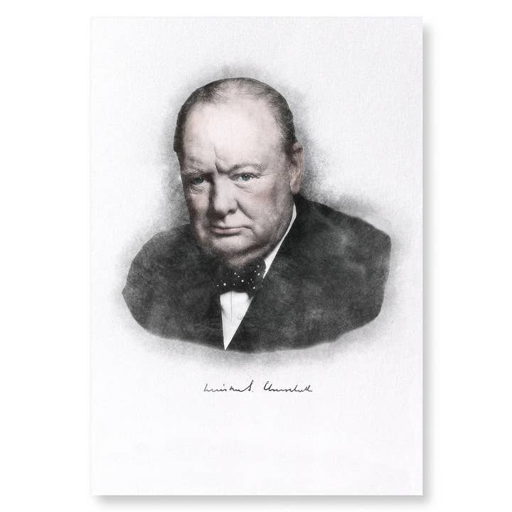 PORTRET VAN CHURCHILL: Art Print voor wholesale door Ezen Trade
