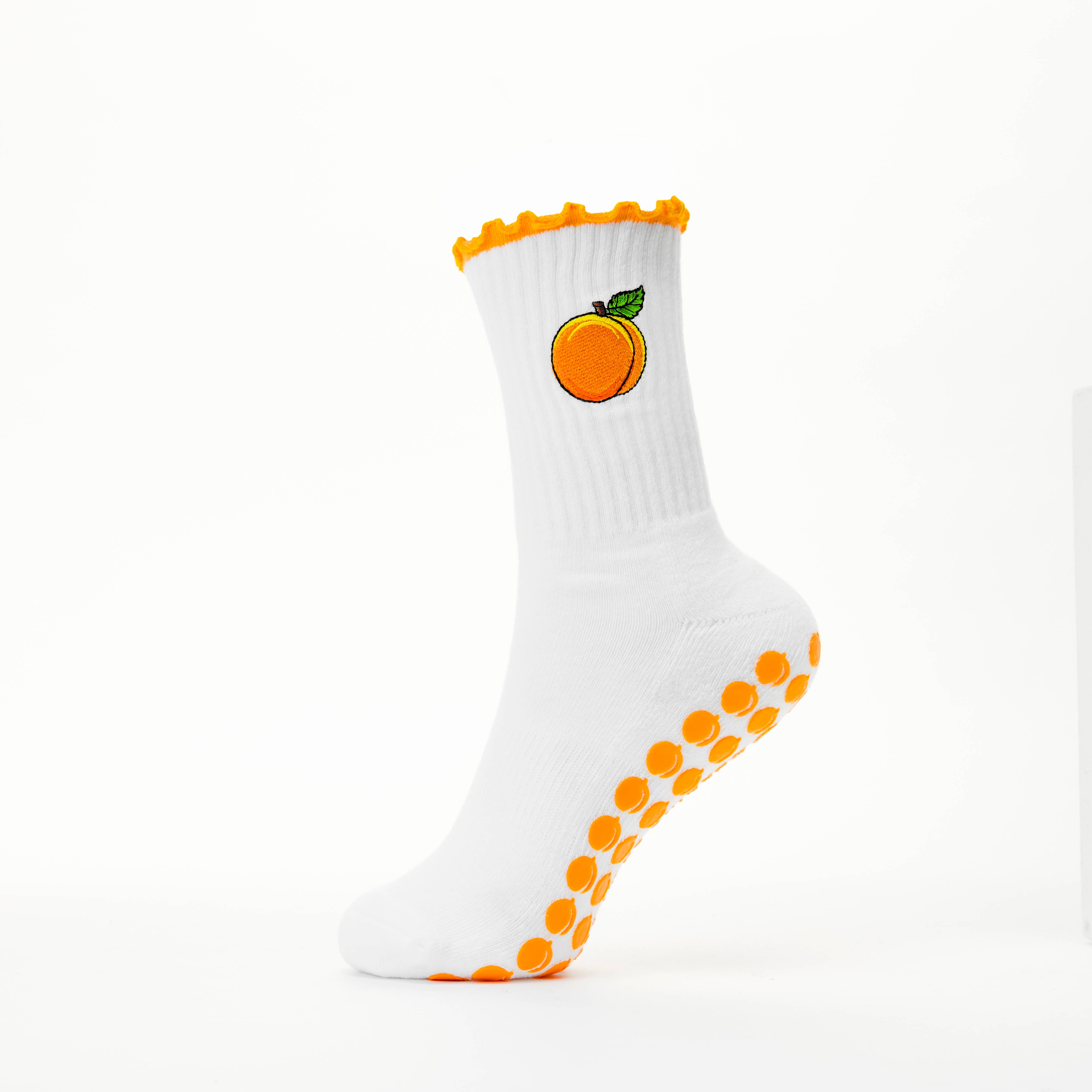 Hvid Arbejd på min fersken grebssokker for engroshandel på Faire10