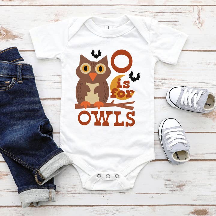 O sta per Gufi Body a Maniche Lunghe e Corte per Bambini per la vendita all'ingrosso da parte di Itsy Bitsy Bella Co