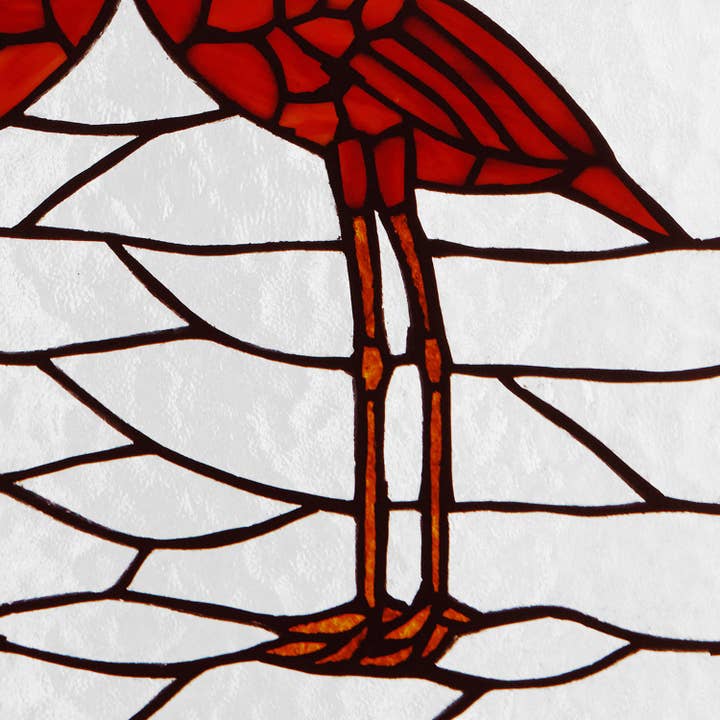 River of Goods - Wholesale Suncatcher - 12.5"H Pink Flamingos Stained Glass Window Panel