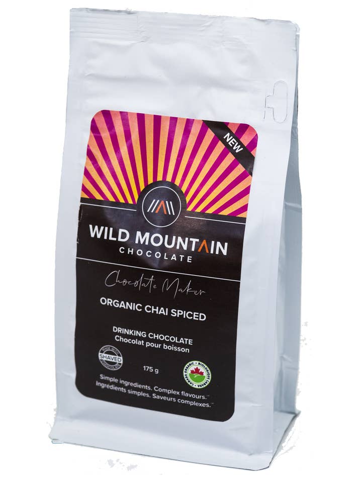 Organic Chai Spiced Drinking Chocolate for wholesale by Wild Mountain Chocolate