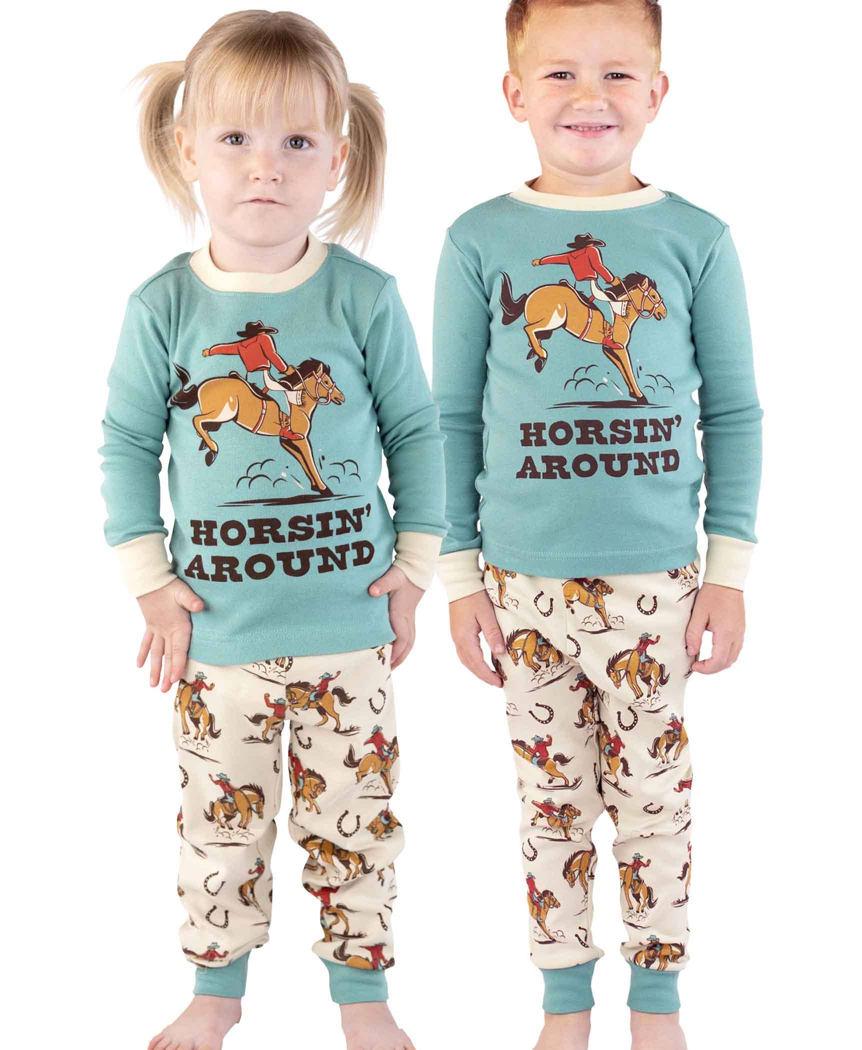 Lazy One - Wholesale Sleepwear Set - Kids - Rodeo Kid's Long Sleeve Pajama Set2