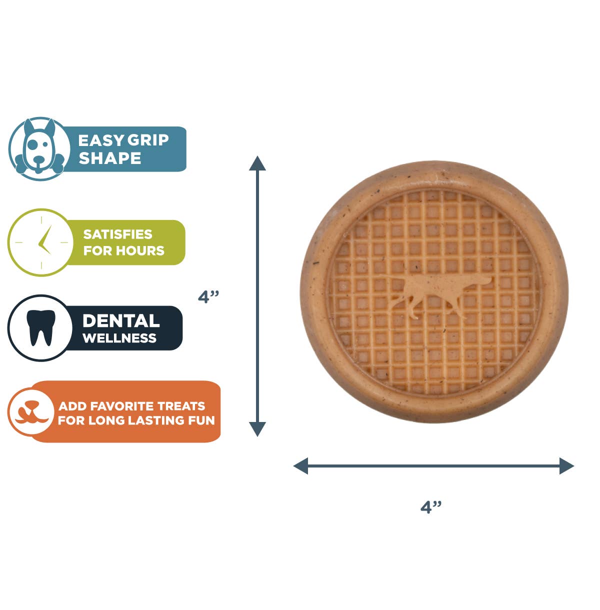 Tall Tails - Wholesale Pet Chew Toy - Dog - Wiggle Waffle Chew Dog Toy - M1