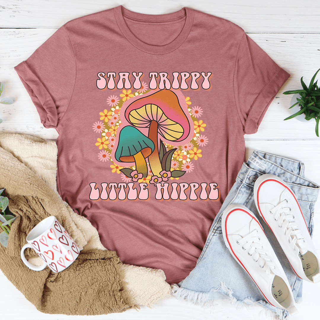 PIGMENTIFY – wholesale T-shirt (graphic) – women's – Stay Trippy Little Hippie Mushrooms Tee2