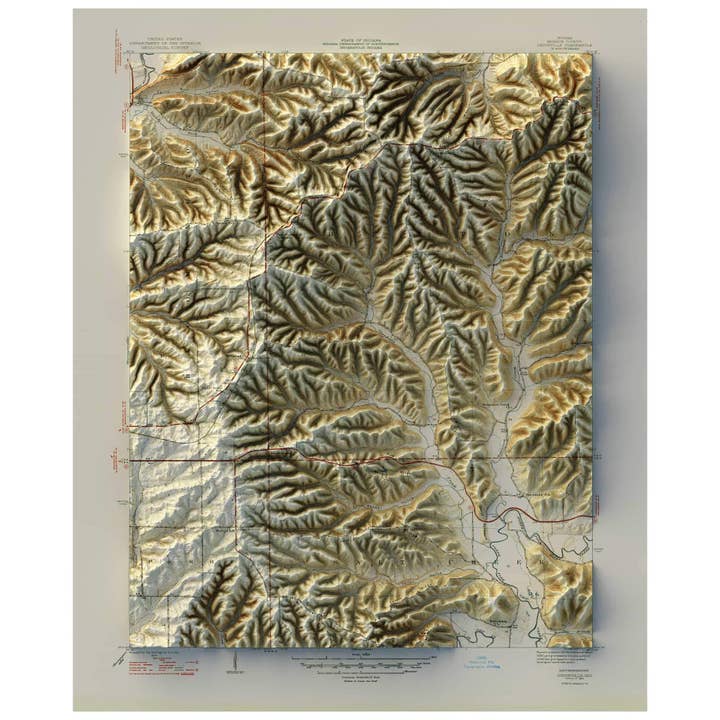 Unionville, Indiana for wholesale by Scott Reinhard Maps