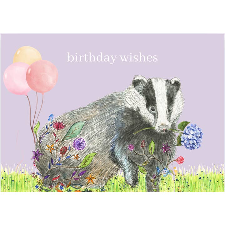 Compleanno del Tasso | Carina Carta Ecologica Amichevole Natura Colorata per la vendita all'ingrosso da parte di Jen Winnett Eco Artist