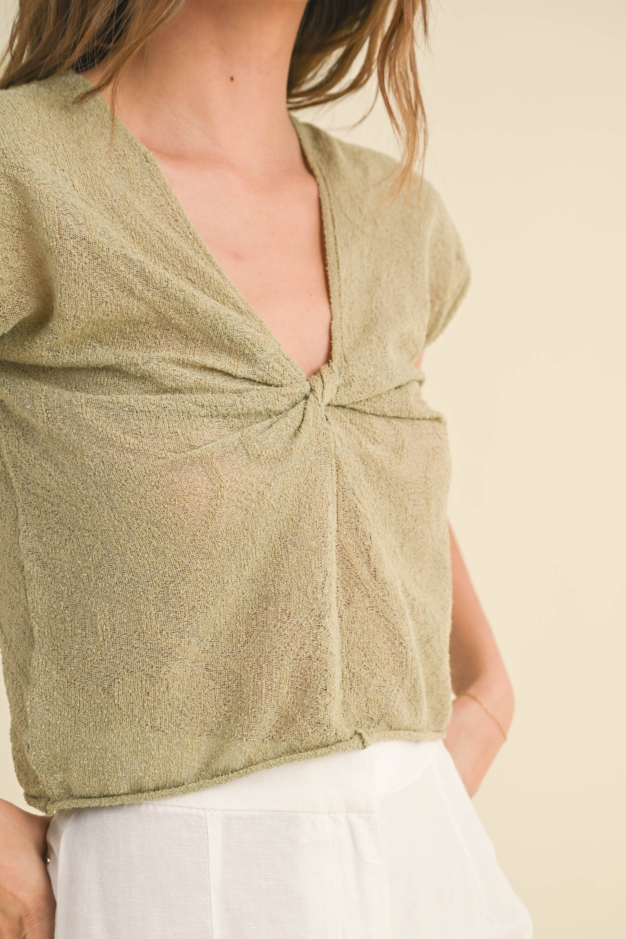 MIOU MUSE - Vente Haut en maille – femme - T3750 HAUT TRICOTÉ STYLE BRODÉ TEXTURÉ9