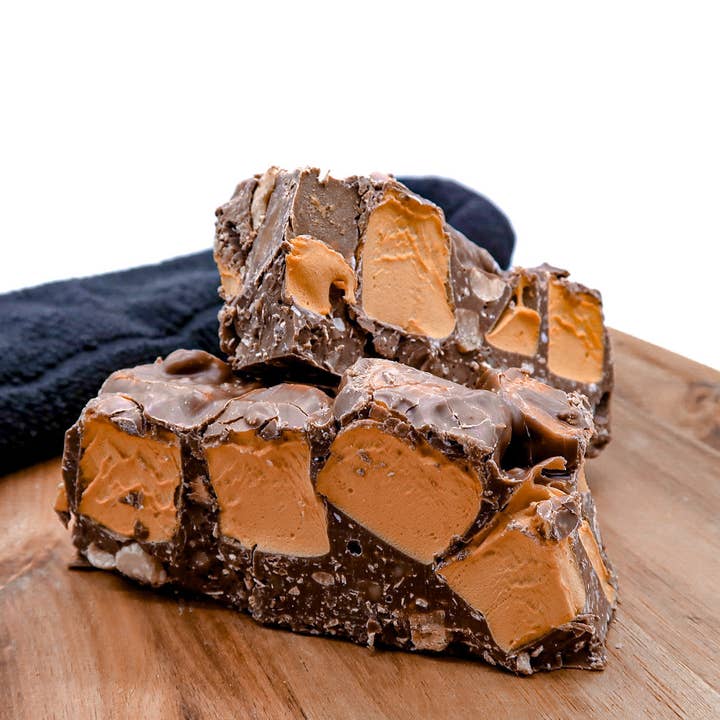 Milk Chocolate Salted Caramel Rocky Road for wholesale by Chocolate on The Rocks