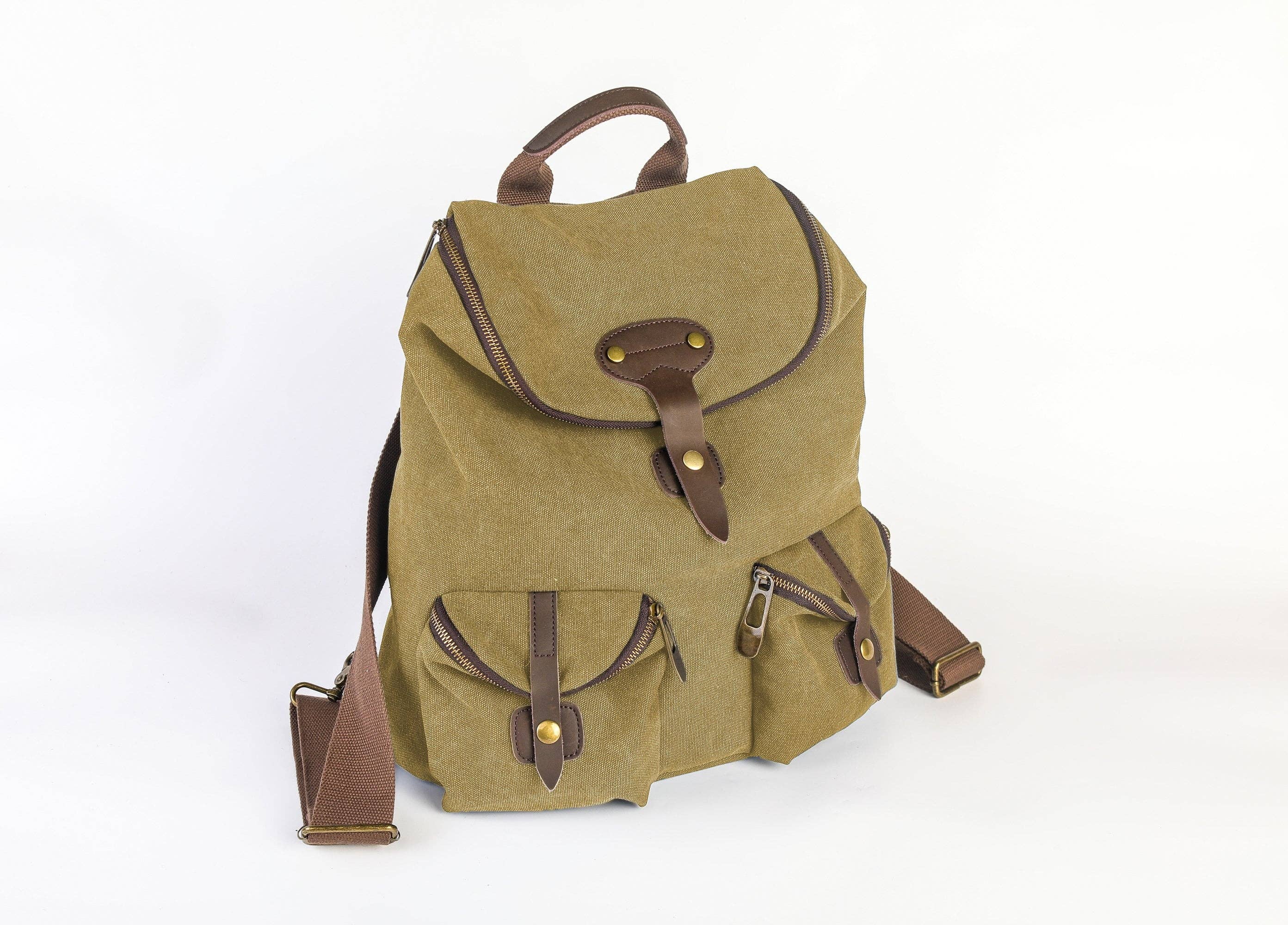 ZEDE PARIS - Wholesale Backpack - Women's - SAINT-PAUL - Canvas and leather backpack84