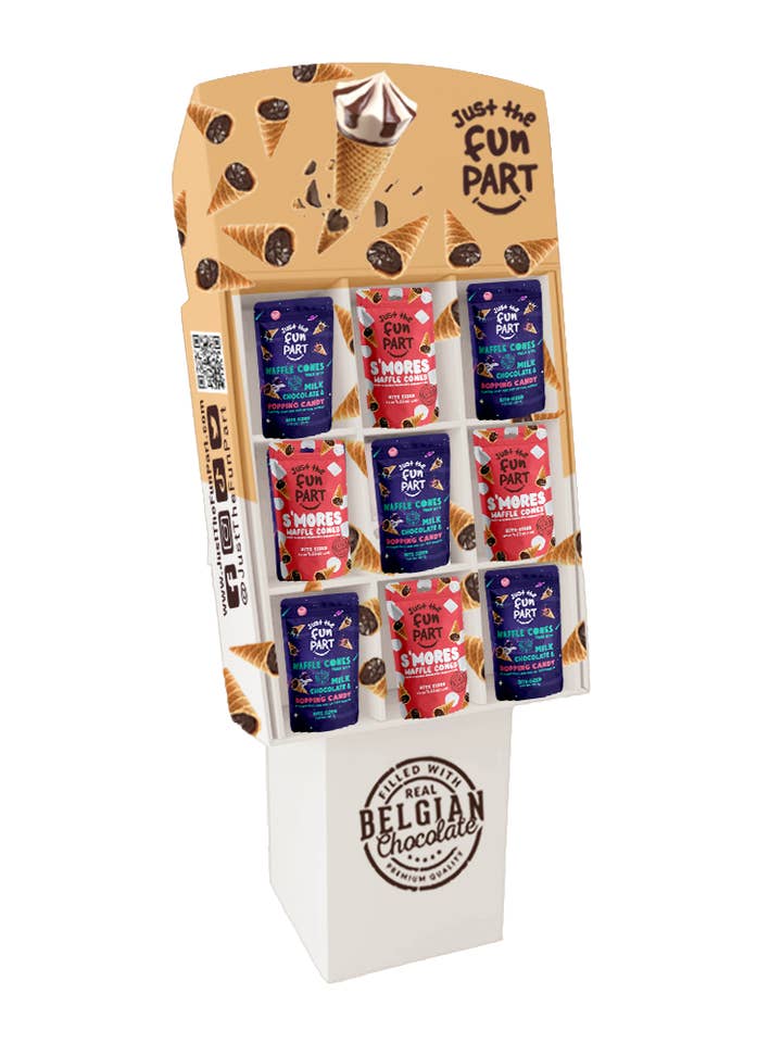 Just The Fun Part-Mixed 63ct Shipper (Popping Candy/S'mores) for wholesale by Just the Fun Part