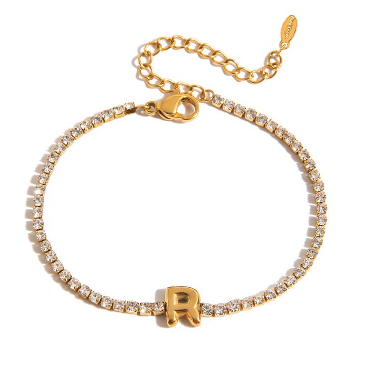 Savvy Bling - Wholesale Tennis Bracelet - Initial Tennis Bracelet Water Resistant17