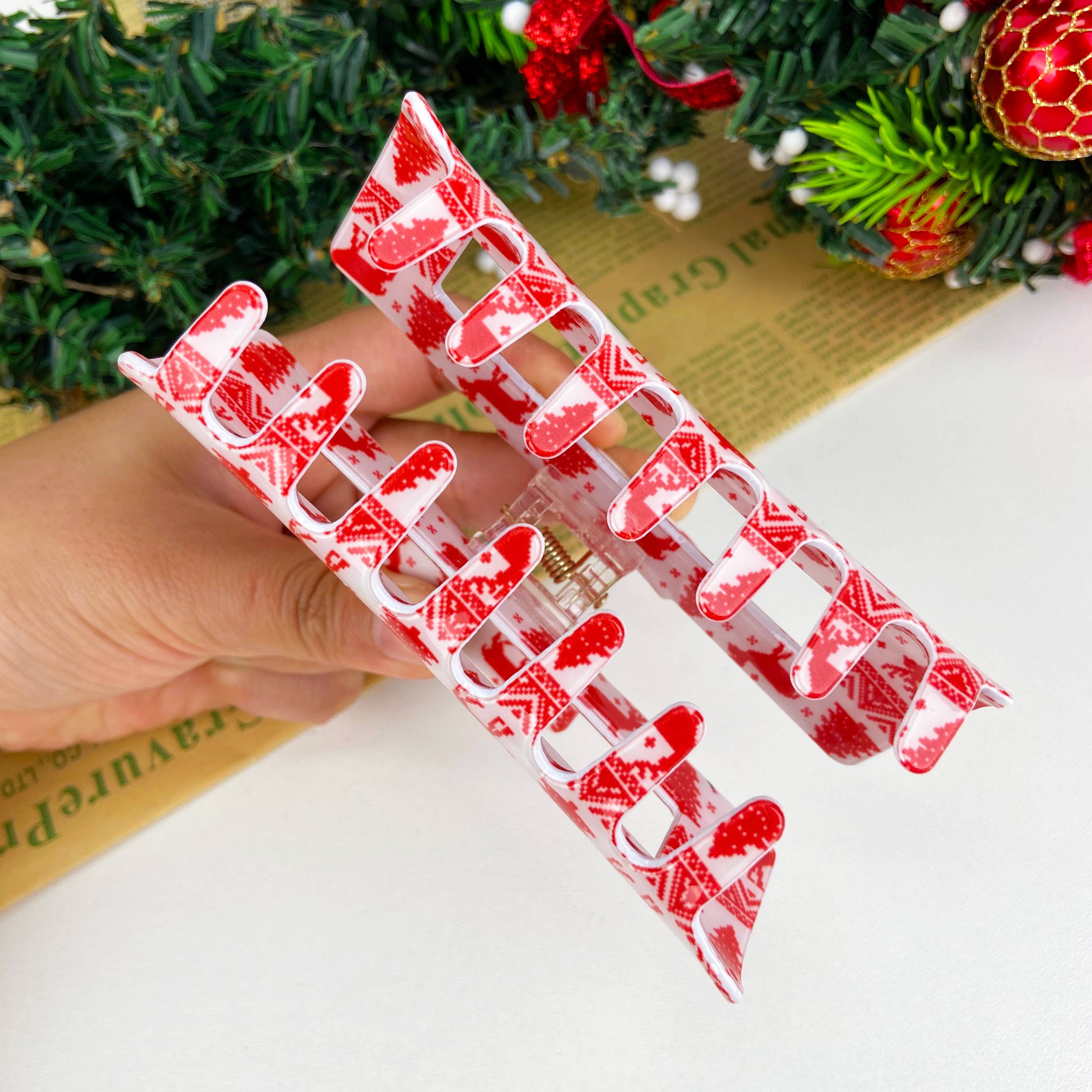 TheDivaSoap - Wholesale Hair Clip - Women's - Funny Christmas Hair Clip Snowflake Bells11