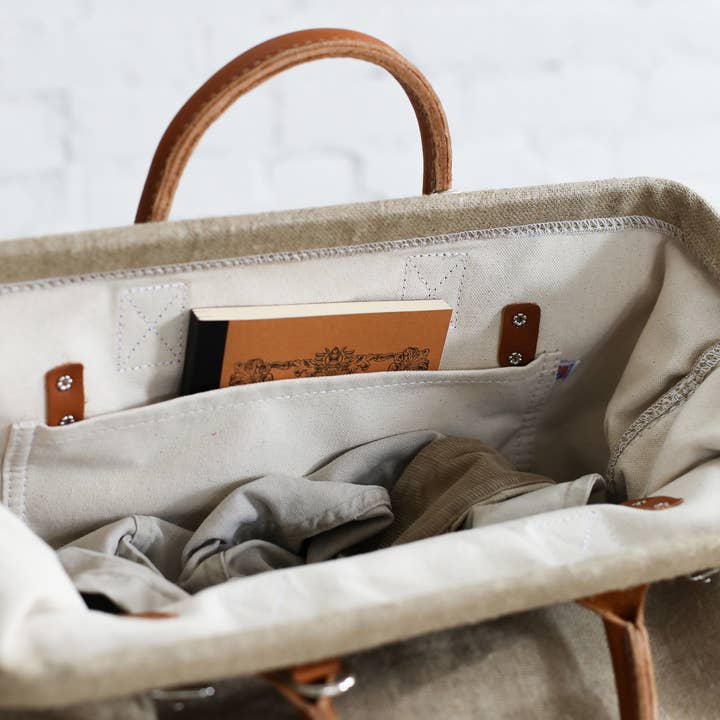 FORESTBOUND - Vente Sac de voyage – femme - Sac fourre-tout en chanvre récupéré datant des années 19601