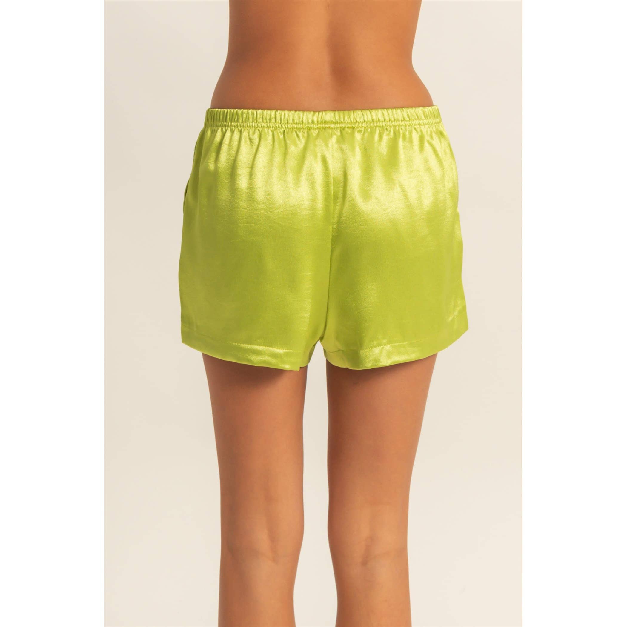 HYFVE - Wholesale Shorts - Women's - Satin Elastic Waist Shorts With Side Slit17