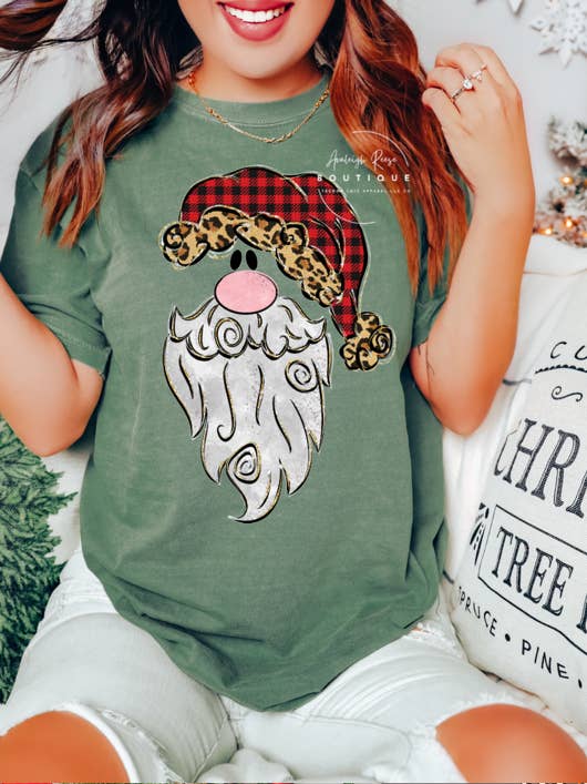 Trendy Chic Apparel LLC - Wholesale Graphic Sweatshirt - Women's - Santa Leopard/Buffalo Plaid Sweatshirts & T-Shirts 3