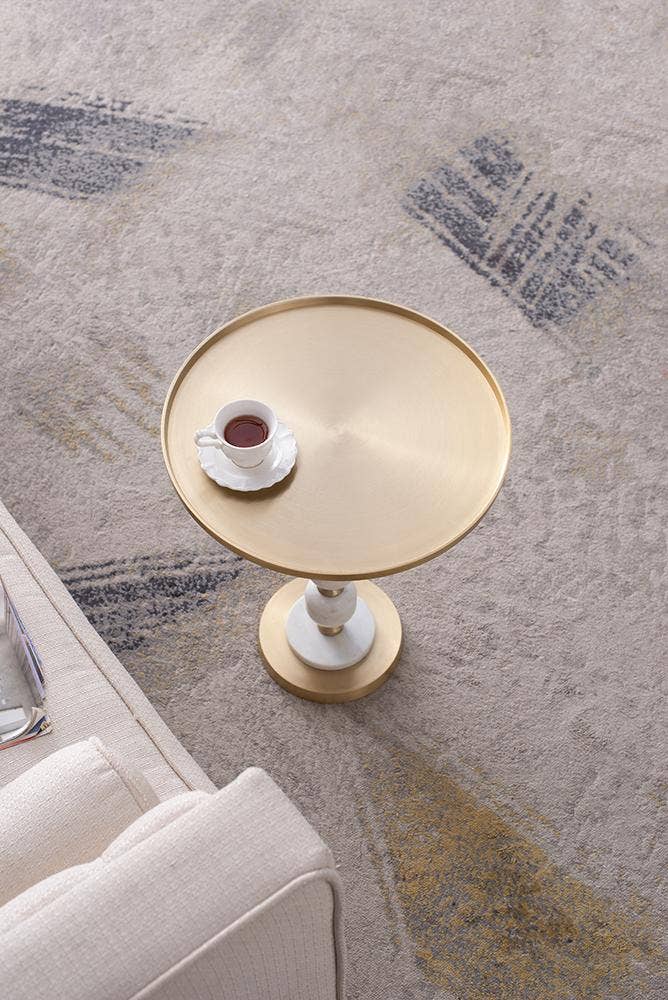 A&B Home Group Inc. - Wholesale Side Table - D16x20" Round Side Table w/ Marble Stand & Pedestal Base4