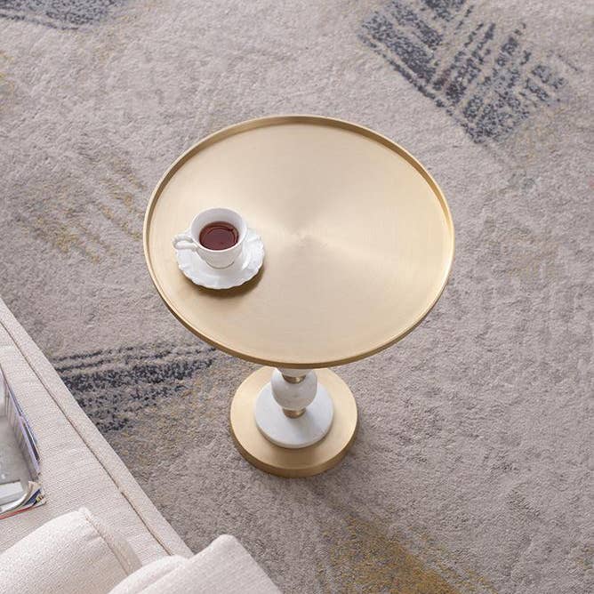 A&B Home Group Inc. - Wholesale Side Table - D16x20" Round Side Table w/ Marble Stand & Pedestal Base4