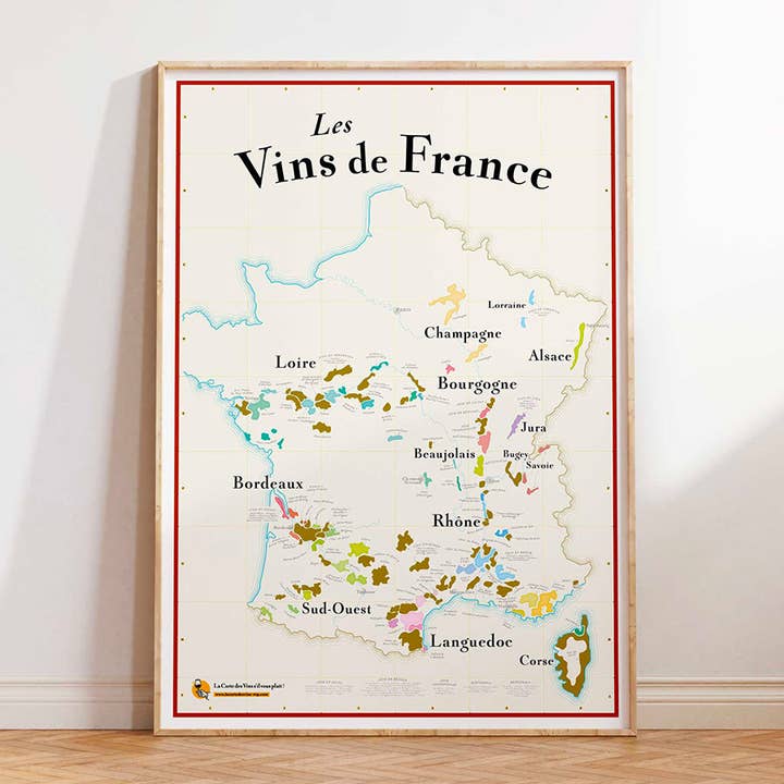 La Carte des Vins s'il vous plaît - Wholesale Poster - Carte des Vins de France à gratter (NOUVEAU)1