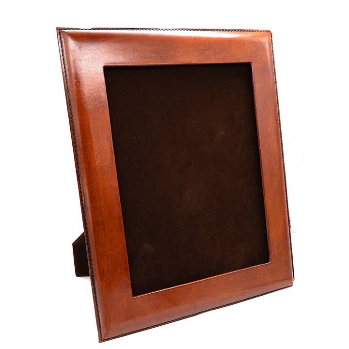 Roberts and Dore – wholesale Picture frame – Cognac Leather Photo Frame 8 X 10" Plain1