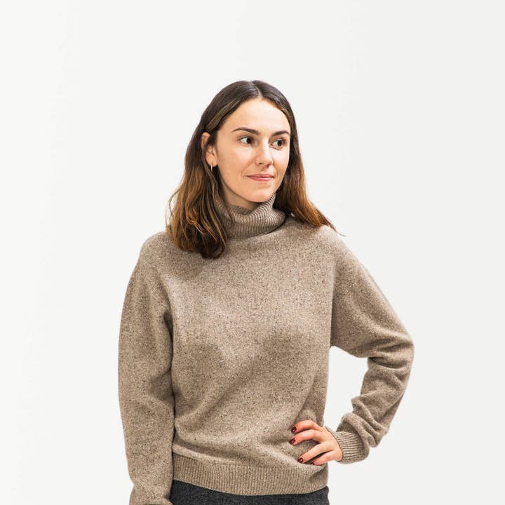 Rullekravepullover småsten for engroshandel hos Matona