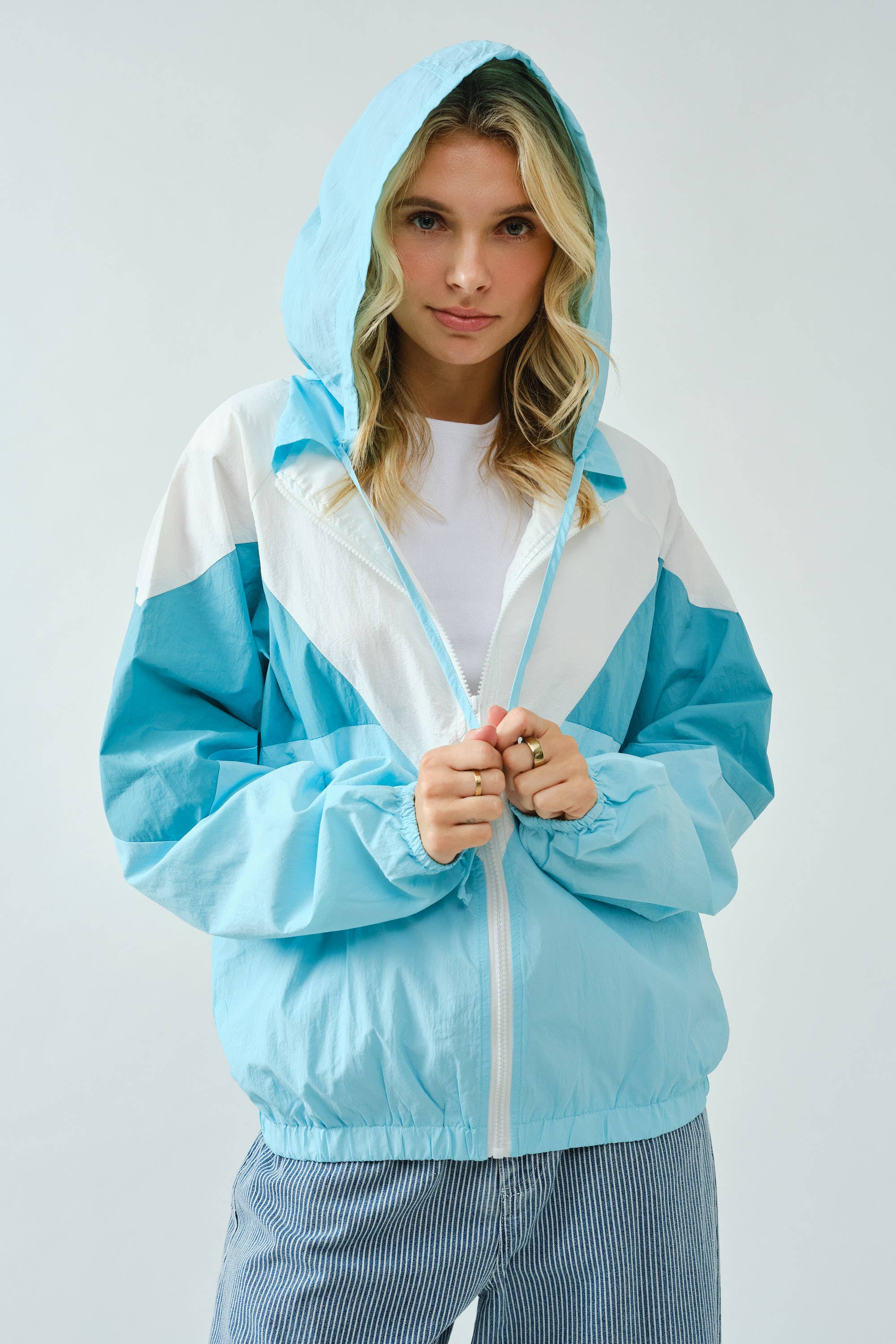 MINT SA00112J - Color Block Windbreaker Jacket for wholesale on Faire7