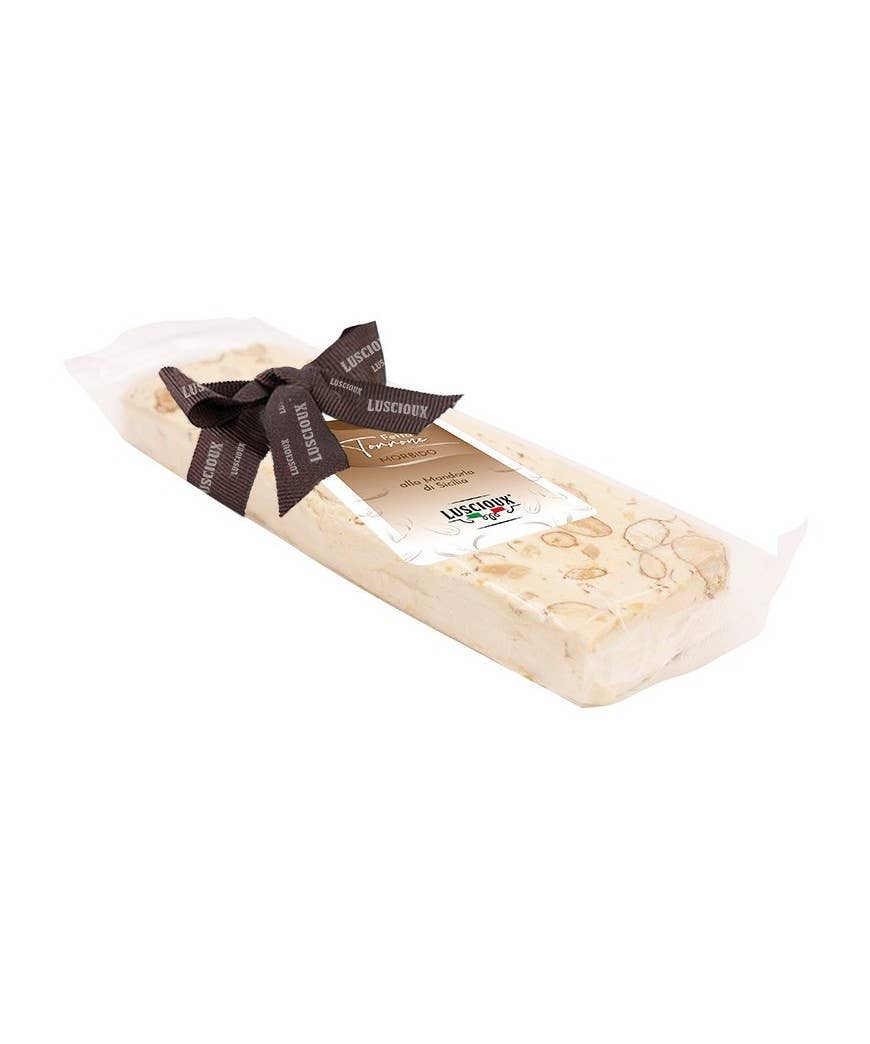 LUSCIOUX - OMNIA GROUP SRL - Wholesale Nougat - Sicilian Almond Soft Nougat Slice | 120g0