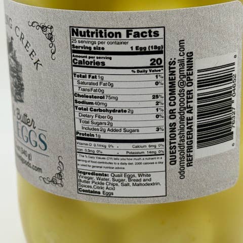 Odom's Old Fashioned Goods - Wholesale Pickled Vegetables - Bread and Butter Quail Eggs2