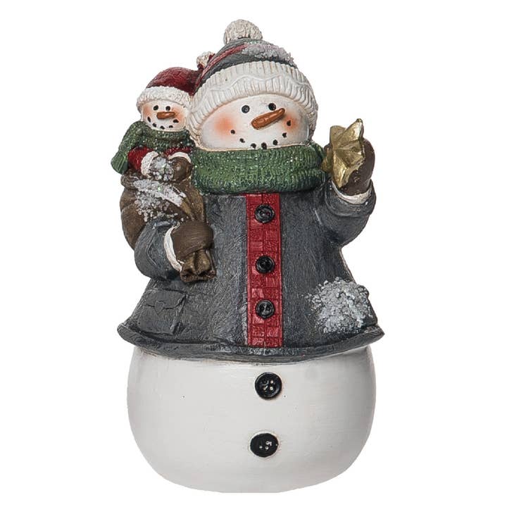 Transpac - Wholesale Christmas Decoration - CLOSEOUT 5.5" Multied Christmas Quilted Snowman Figurine