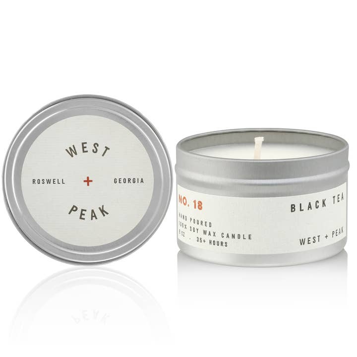 Black Tea - 8 oz candle for wholesale by West + Peak
