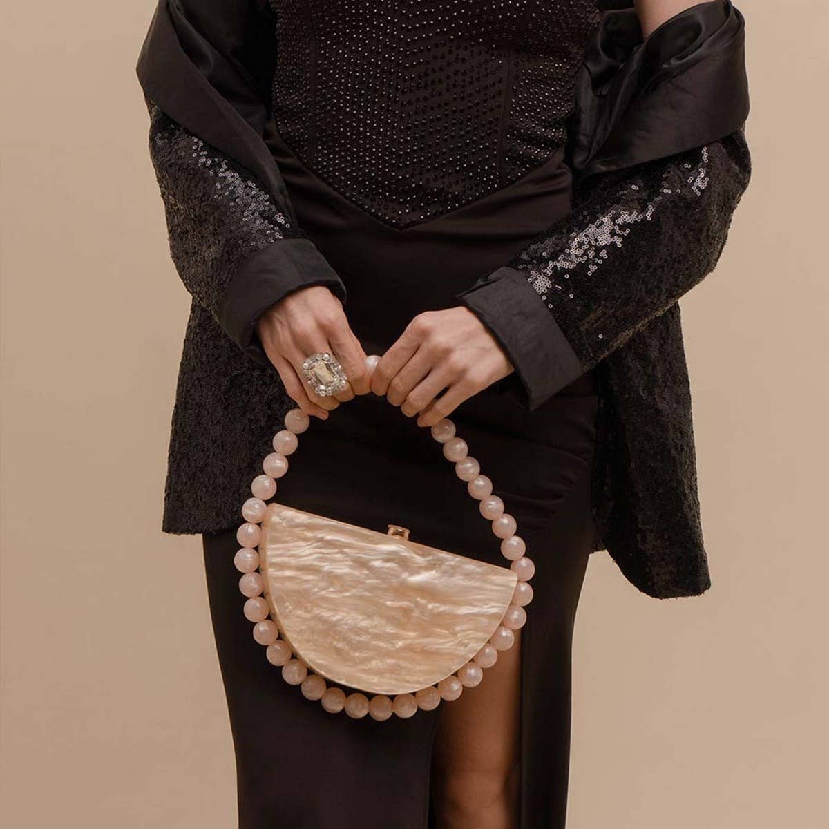 ACCITY - Wholesale Clutch Bag - Women's - Pearl Leopard Acrylic Tortoiseshell Evening Bag_CUAB005988