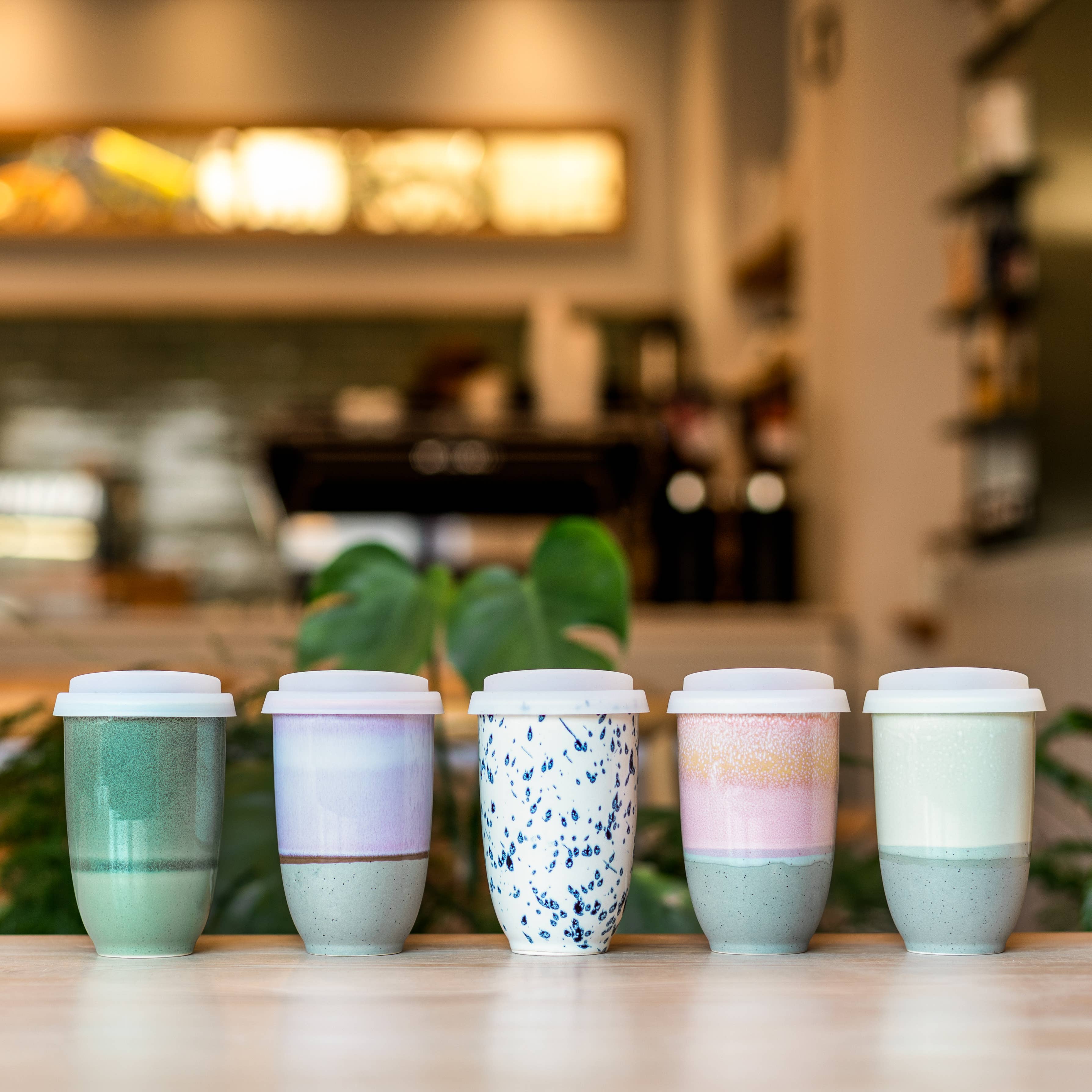 Nova Ceramics Travel Mugs - Wholesale Coffee Mug - Orchid Ceramic Travel Mug – 12oz with Lid & Sleeve7