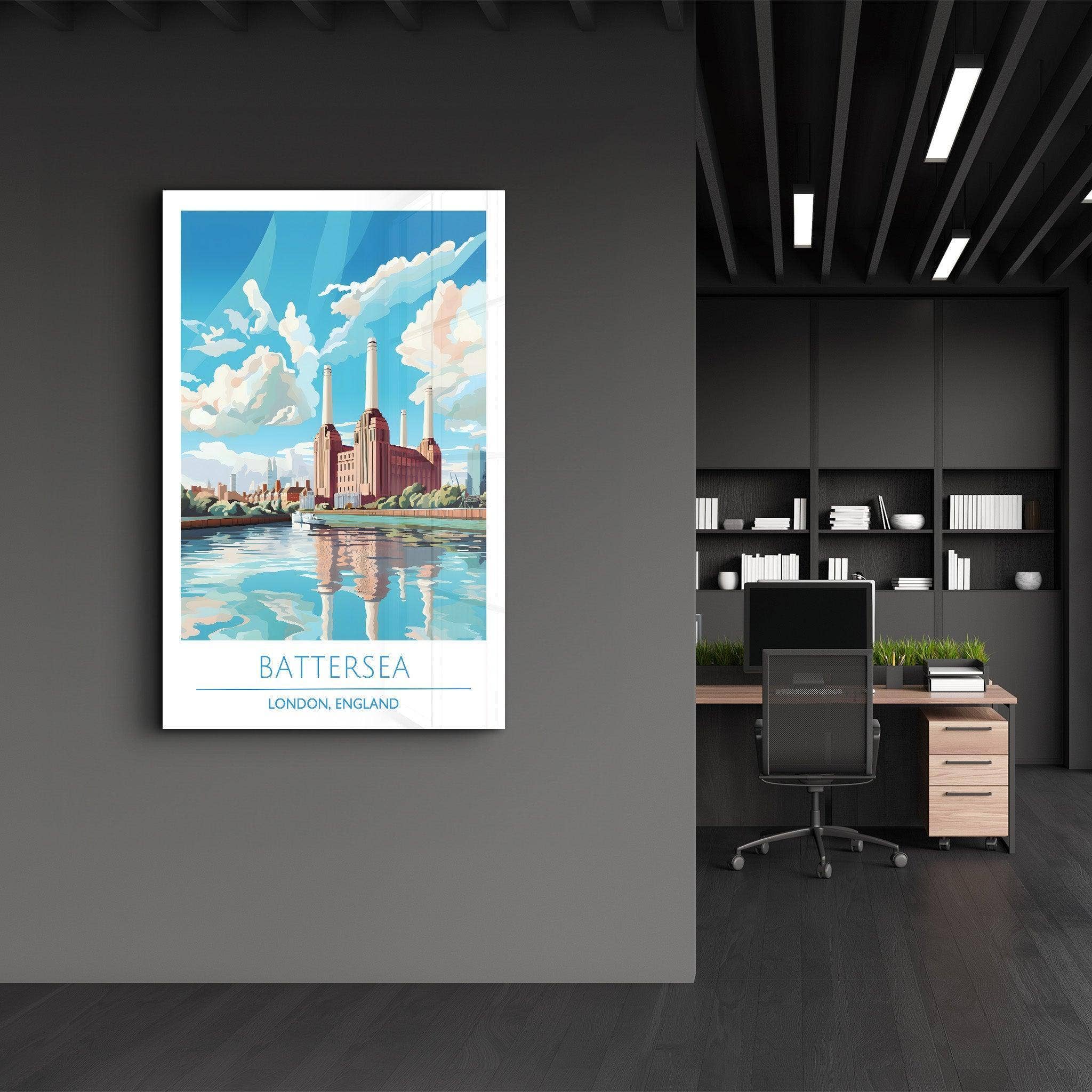 Artdesigna KG - Wholesale Art Print - Battersea-London England-Travel Posters | Glass Wall Art4