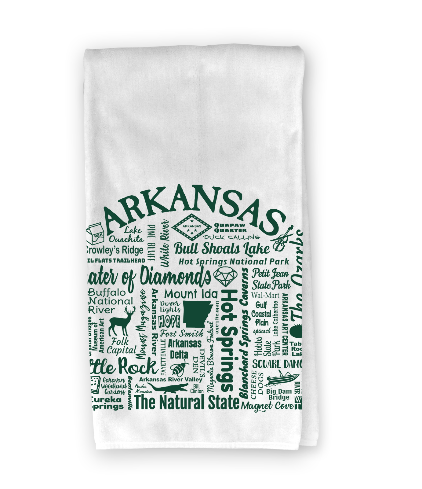 The Buffalo Works - Wholesale Tea Towel - Arkansas Destination Kitchen Towel - Where Life Takes You3