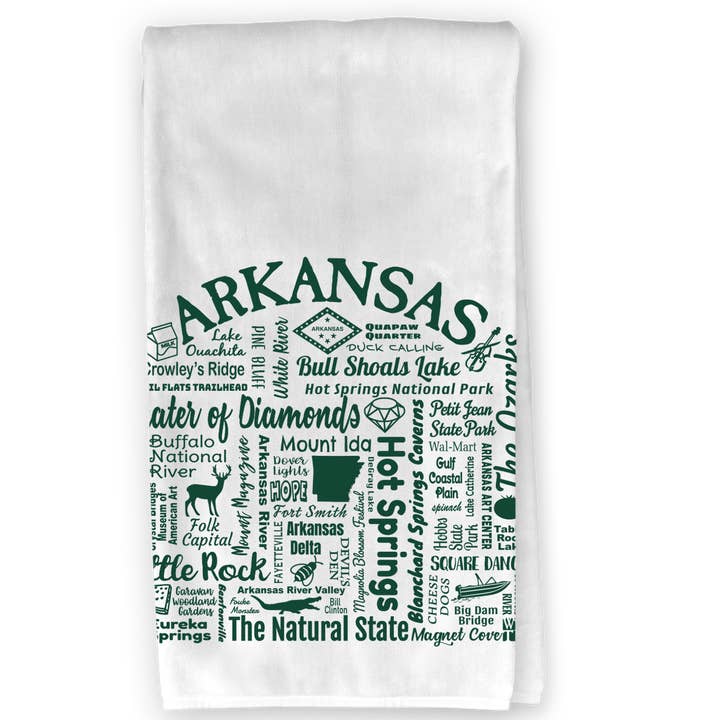 The Buffalo Works - Vente Torchons - Torchon de cuisine Arkansas Destination - Où la vie vous emmène3