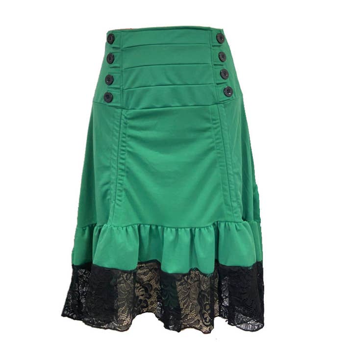 Tourtiwi - Wholesale Dress - Women's - Retro Gothic Style Medieval Court Lace Drawstring Stitching Midi Dress