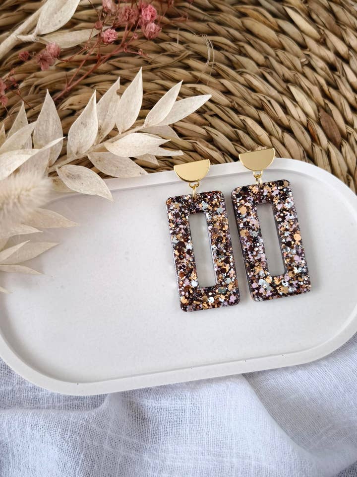 Gabrielle Cocoa oorbellen voor wholesale door Les Noeuds de Maman